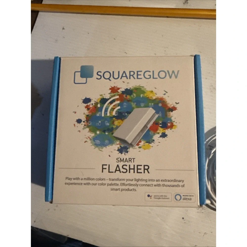 Open Box - SquareGlow Smart Flasher WiFi for Google Assistant‎ or Amazon Alexa